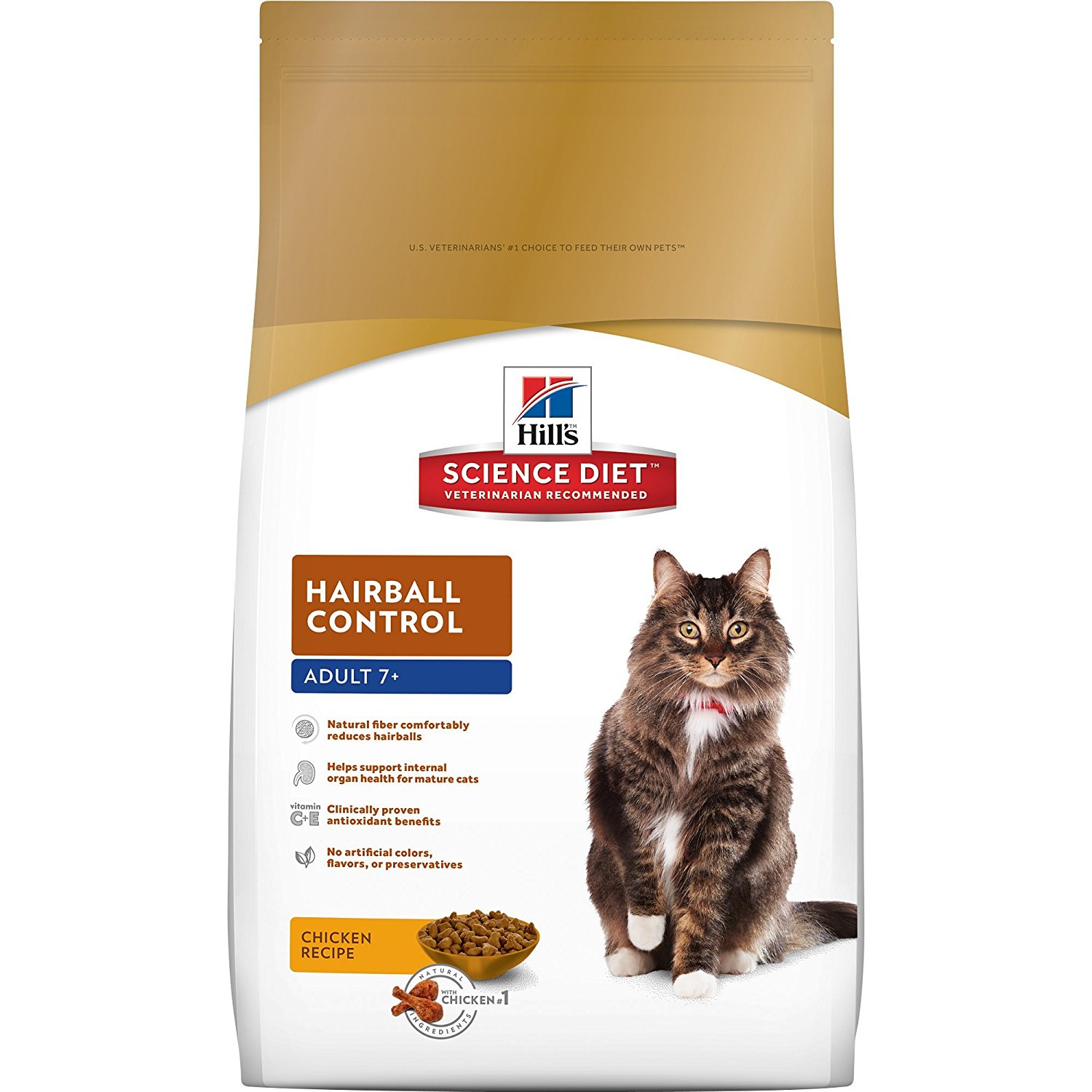 Cat food with fiber