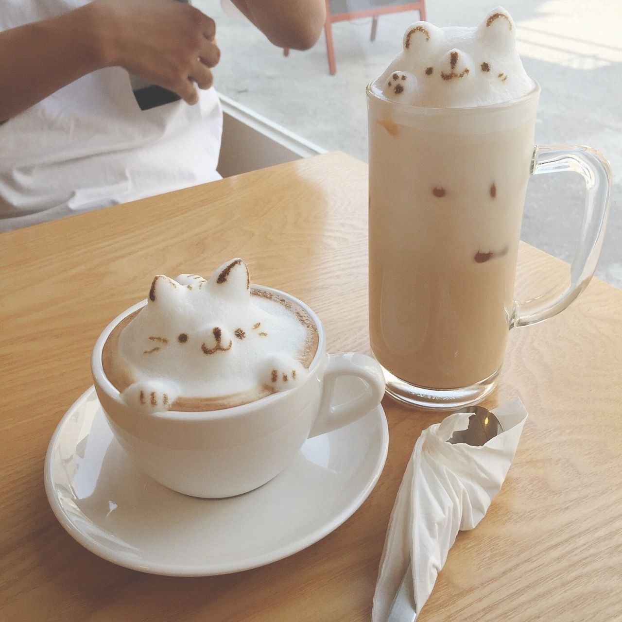 Cute cat cafe food