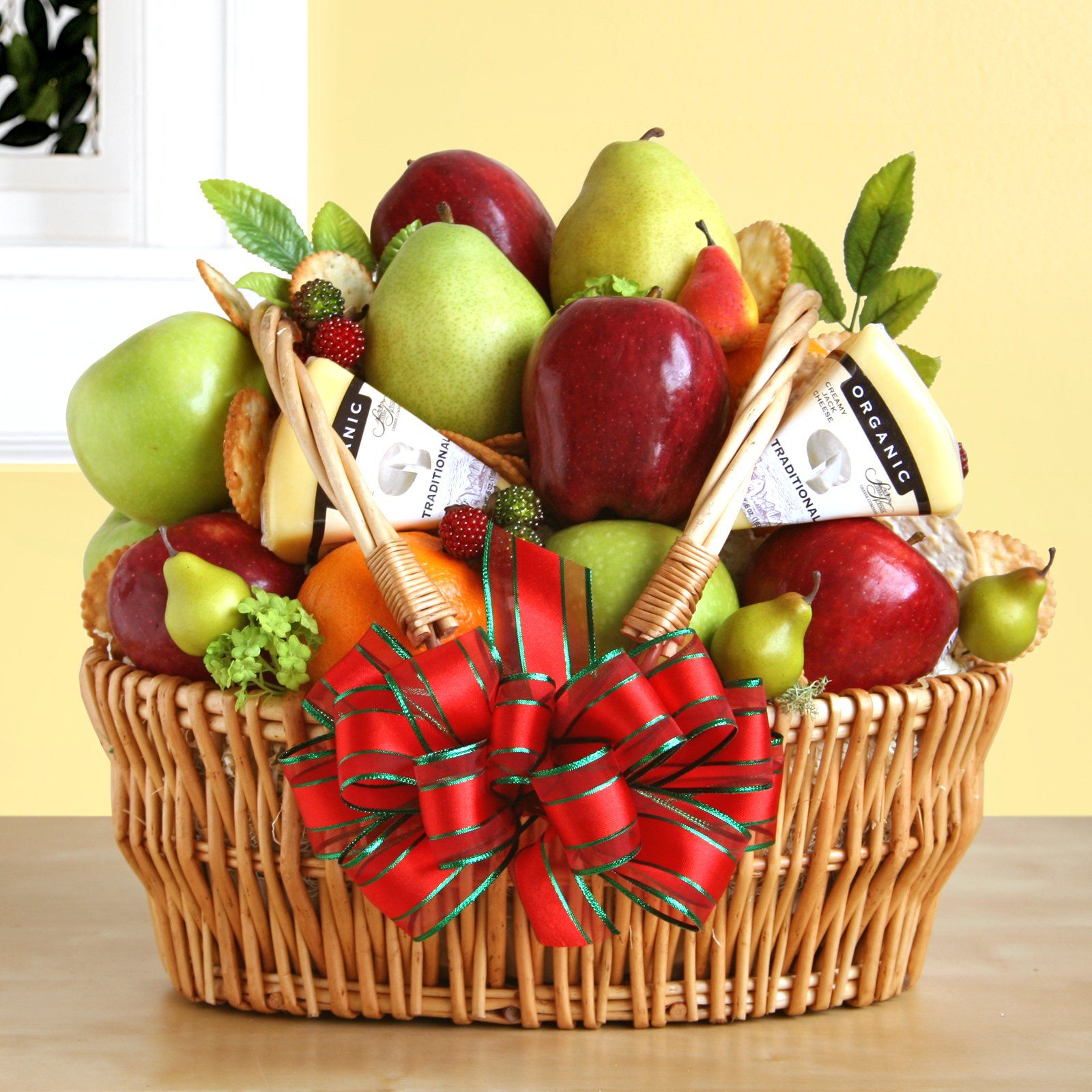 Fruit baskets gift food gifts basket cheese organic healthy fruits natural hayneedle send crackers fresh saved gourmet