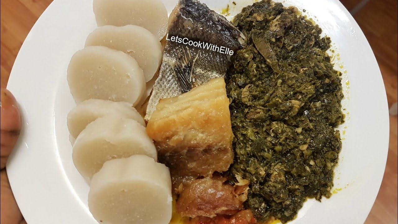 Sierra leone cassava leaf food rice stew african dish national delicious choose board