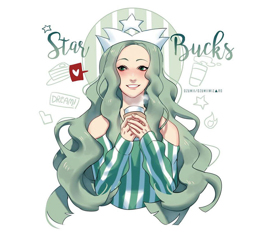 Fast food mascots mermaid