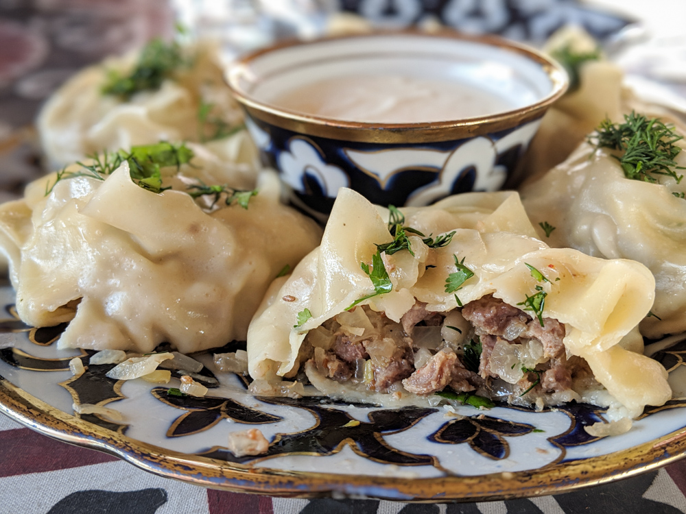 Cuisine uzbekistan food samsa uzbek kalpak travel bread fried potato